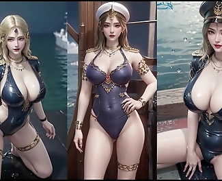 Get Ready to Drool Over This Sexy Navy Woman s Huge Breasts! - AI Painting