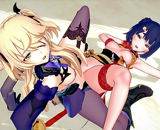 JAV porn video: Xiangling and Fischl s lesbian sex in 3D hentai with 4K resolution and 60FPS uncensored