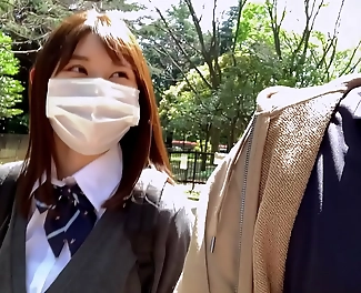 Japanese Kitten (JK) Gets Her Beautiful Tits and Pussy Stimulated, Cums All Over the Place! Must-See School Girl Fucked in the Middle!