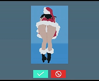 Unwrap Lustful Delights as Naughty JAV Enchantress Dresses in Sexy Christmas Outfit in Hentai Simulation Game