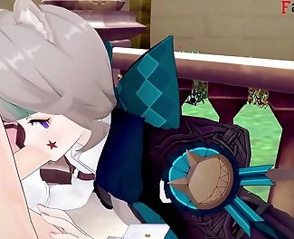 Revel in the Luscious Lynettes Blowjob and Sex Scene in Genshin Impact (Premium)