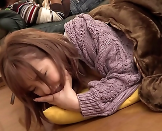 JAV Slut Gets a Kotatsu Surprise: Prank on Unprotected Lower Half! [Part 4]