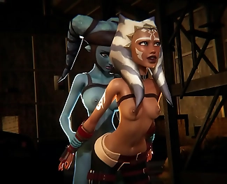Wild Star Wars Fanfiction Comes to Life: Futa Aayla Secura Pounds Ahsoka Tano s Asshole with Cream!
