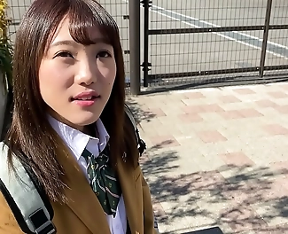 JAV Slut Gets Cummed Hard without Rubber After Watching Porn with Her Luscious White Boobs