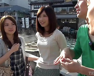 Lush Japanese Enchantress Spills Secrets of Her Trip with a Married Woman Brags about Pleasure from Hot Springs with Bigger Dick