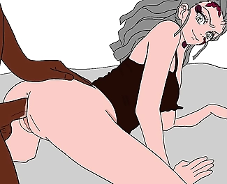 JAV Babe Daki Gets Filled Up with a Massive Black Dick in Demon Slayer Cosplay