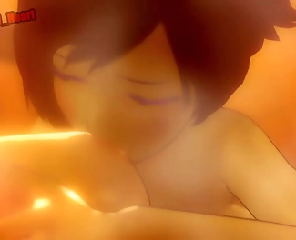 Ass-tightening Jap Futa Dominates Steamy Sauna Session with Everyone