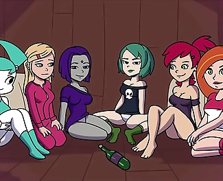 Pajama Party E1 - CampPinewood - Prepare for the Ultimate Slumber Party with Luscious Lingerie-Clad Enchantresses!