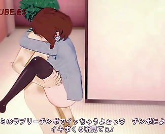 JAV Hentai Heaven! All-New Boku No Hero Acadeemia Video - Deku Fucks Ochako Uraraka with Handjob and Blowjob!