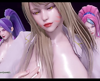 Get Ready for the Ultimate Naked Kpop Dance Show with Chung Ha, Ahri, Akali, Evelynn, and Seraphine in 4K Ultra HD