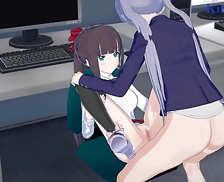 Aoba Suzukaze and Hifumi Takimotos Luscious Futanari Pleasure - A New Game for Your Eyes only!