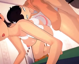 Japanese MILF Roughly Takes On Her Daughter's Boyfriend in Hentai 3D Animated Tadano Hitohito and Komi Shuuko Sex