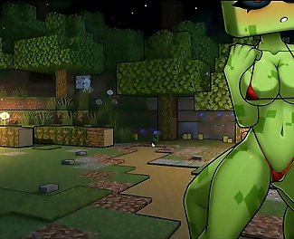 HornyCrafts Parody Hentai Game PornPlay - Witness the Explosive Growth of a Giant Cock!