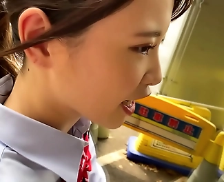 Satisfy Your Desires with This Honor Student Slender, 18-Year-Old JAV Enchantress with Luscious Legs & a Nice Girl Blew You Away!