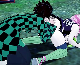 Experience Tanjiro Behind the Scenes: Mitsuri Kanrojis Kimetsu no Yaiba Hentai Blowjobs, Handjobs, and Cumshots Unleashed!