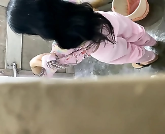 Naughty Bhabhi Strips Naked in the Bathroom - JAV Scene